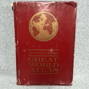 Reader's‎ Digest World Atlas 1963 Hardcover Illustrated Maps Vintage Geography
